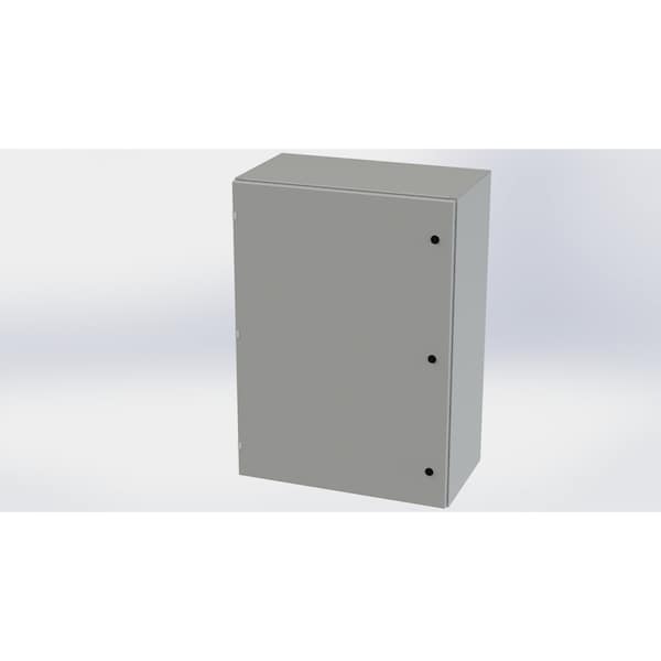 1/4 Turn Latch Electrical Enclosures, 42 in H, 16 in D, 30 in W, NEMA 3R, 4, 12, 13, Carbon Steel